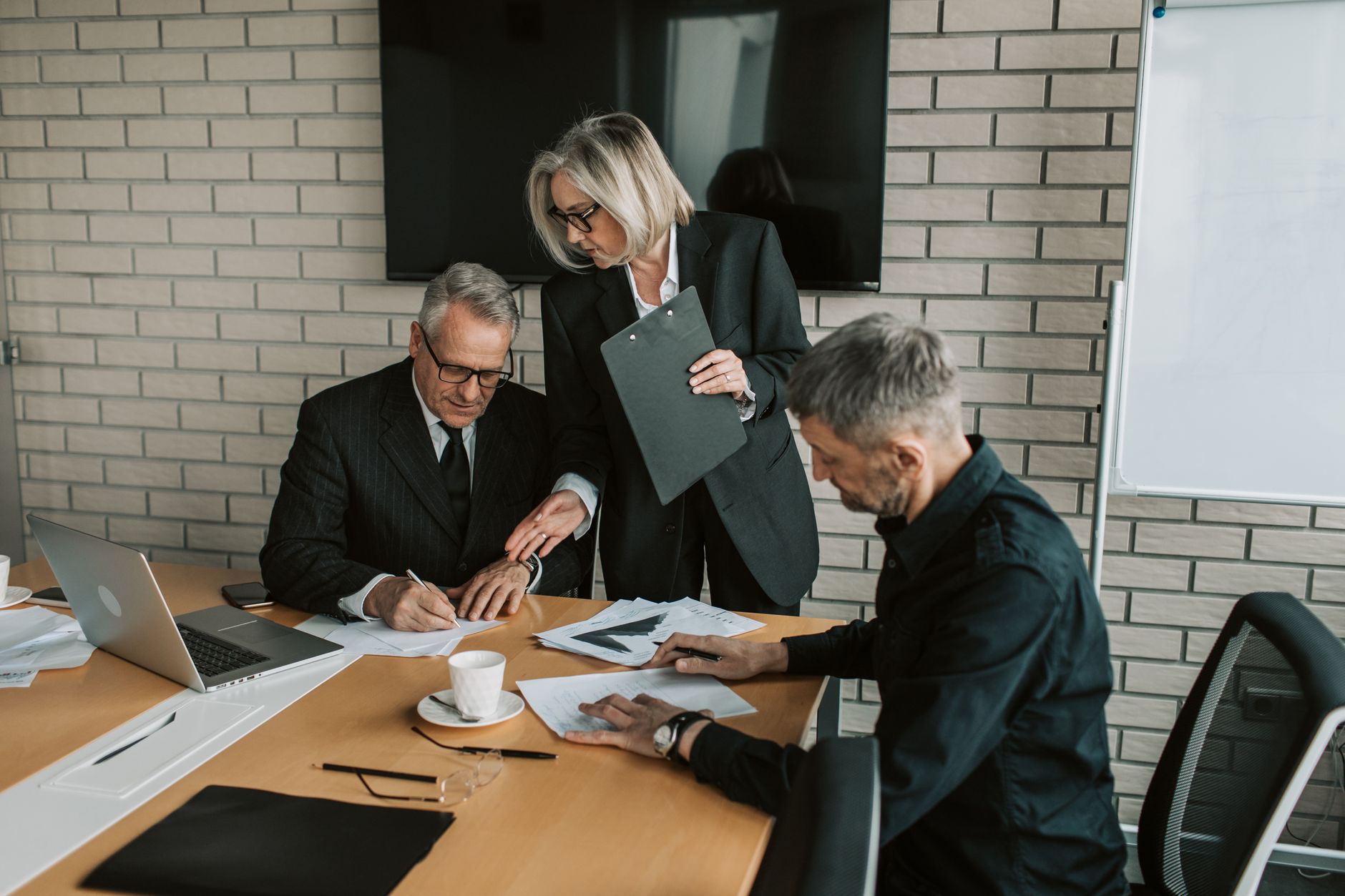 Hiring consultation at a boardroom table